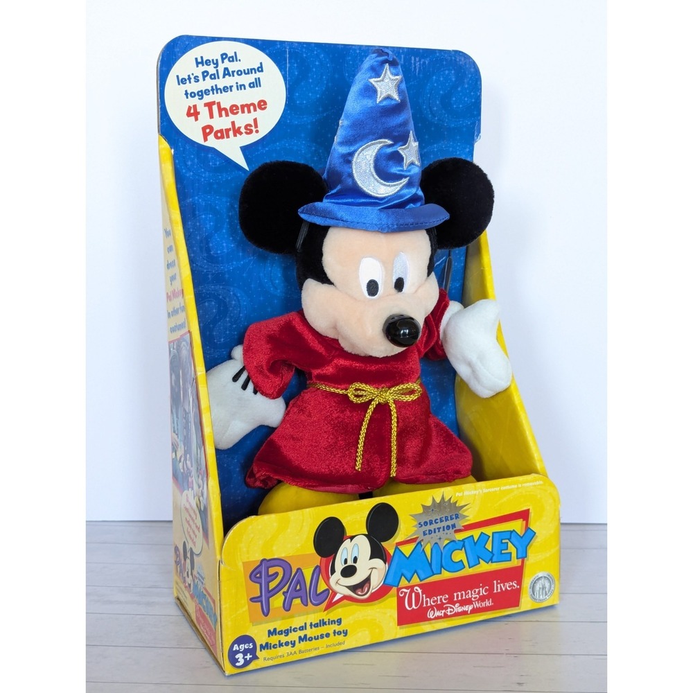 Disney Park PAL MICKEY 2005 Sorcerer Edition Talking Plush Still New In Box READ